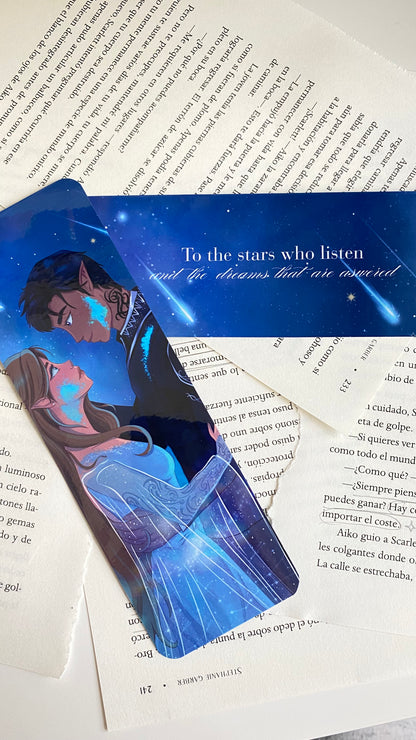 Feyre y Rhysand Bookmark Illustration