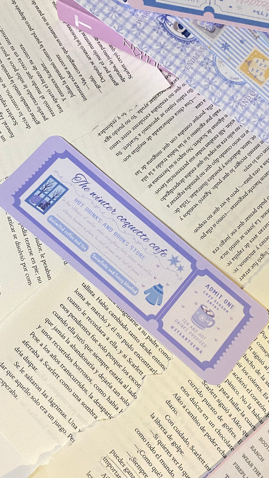 The winter coquette cafe Bookmark