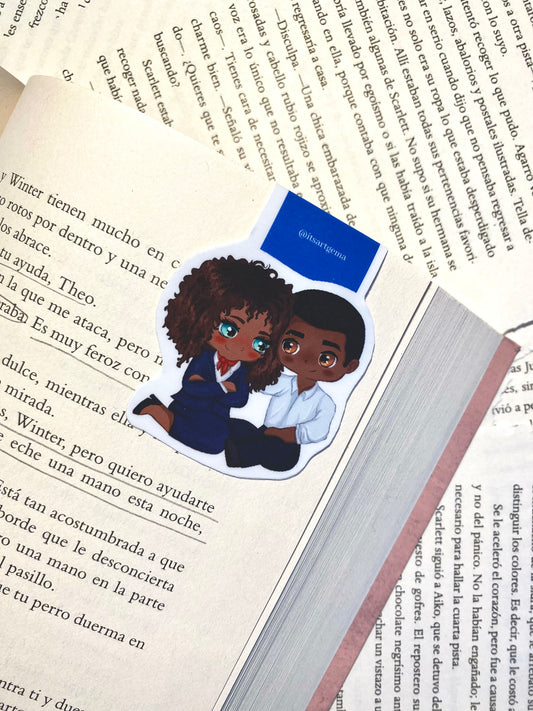 Stevie y Evan Magnetic Bookmark