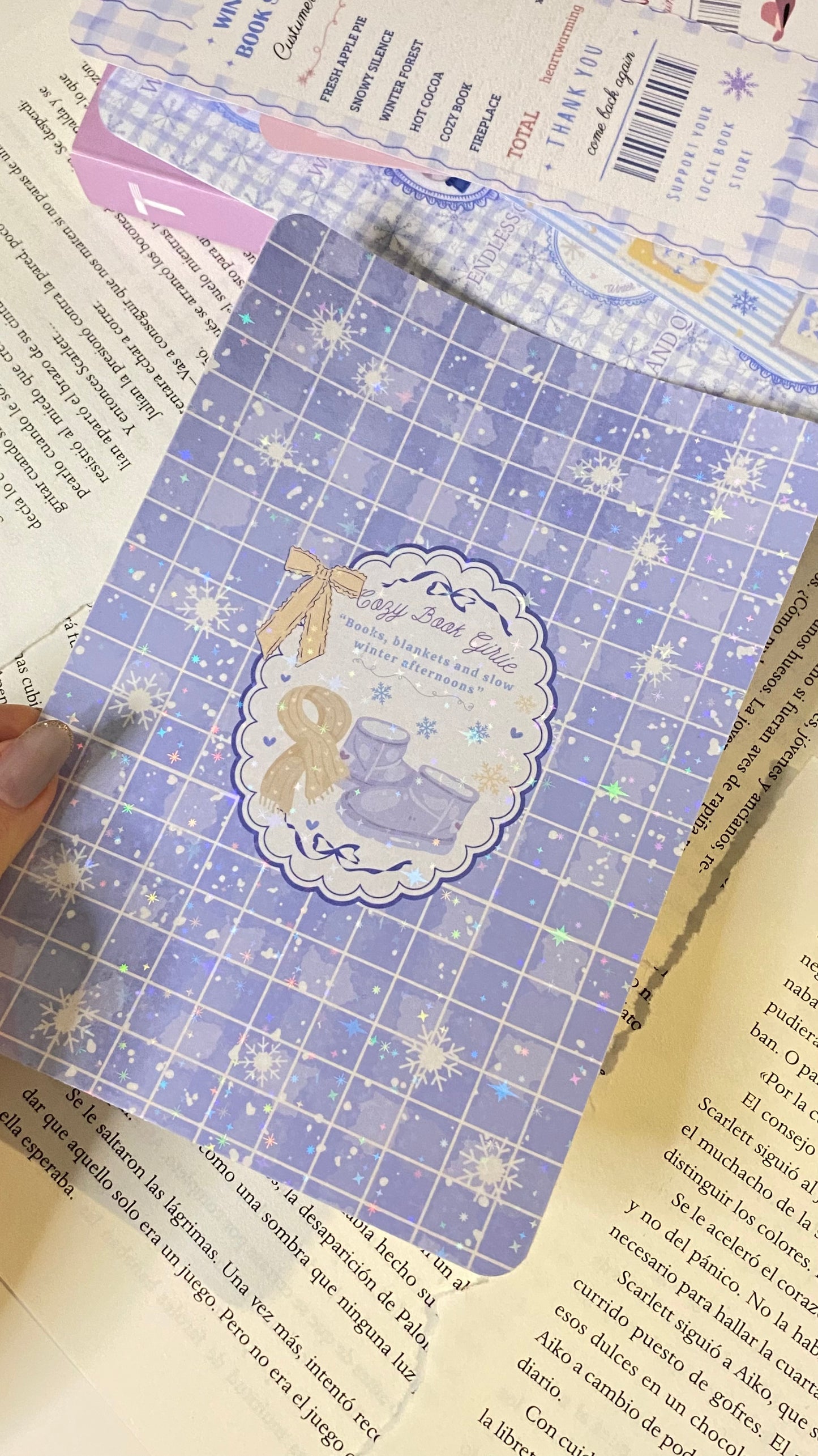 Purple snowflake Kindle Insert