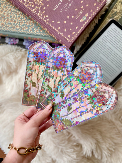 Rosa Roja - Sant Jordi - Stained Glass Bookmark