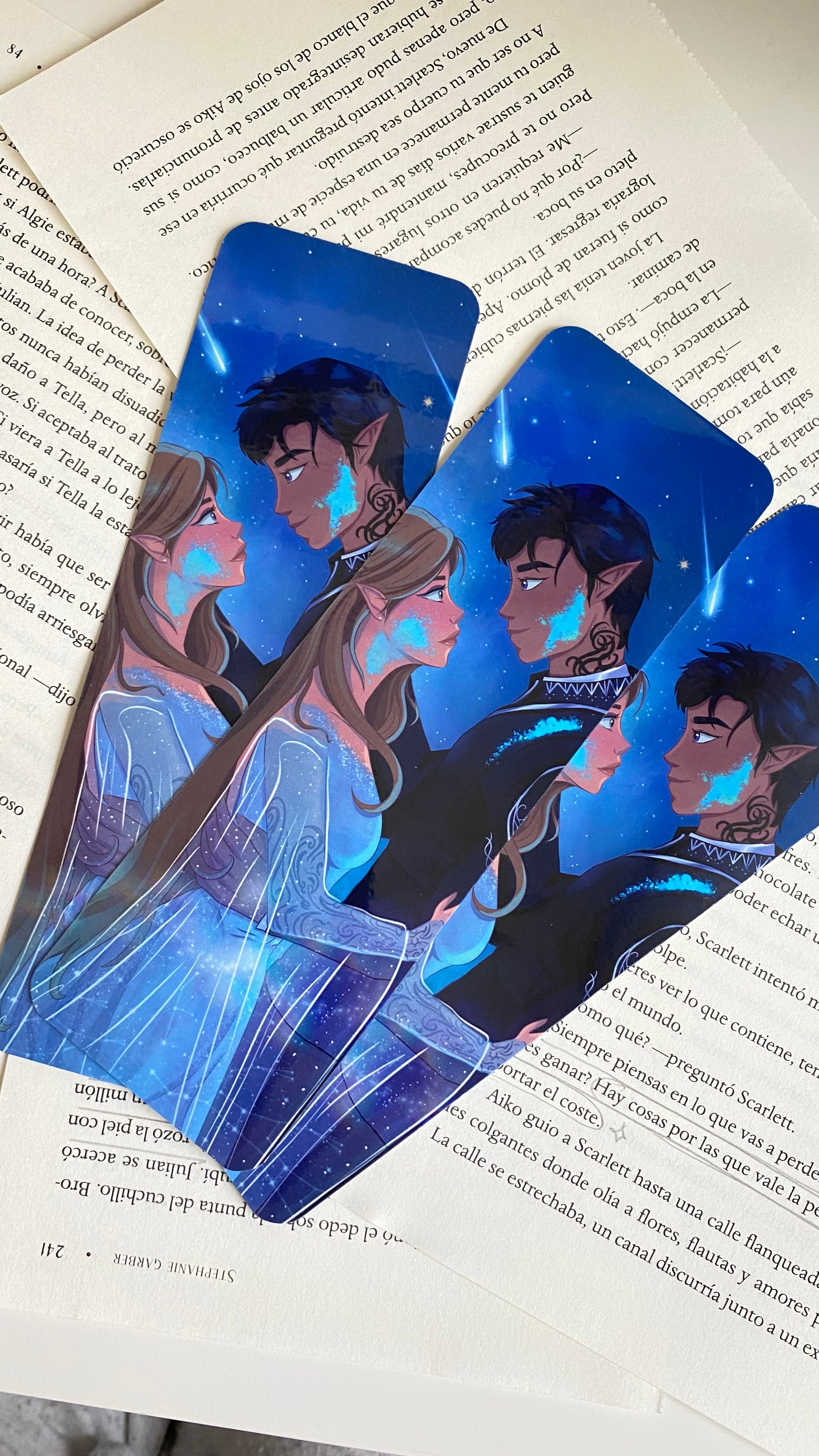 Feyre y Rhysand Bookmark Illustration