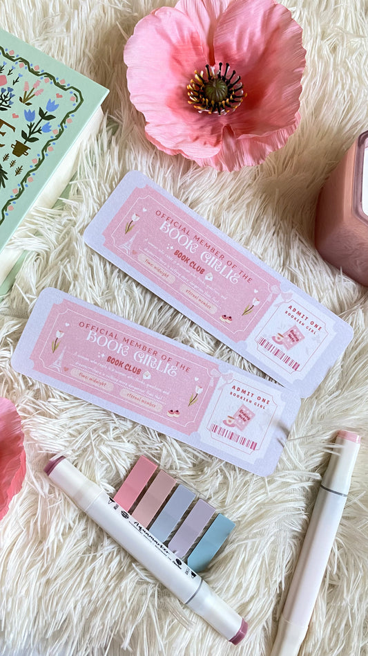 Romance Girlie Ticket Bookmark