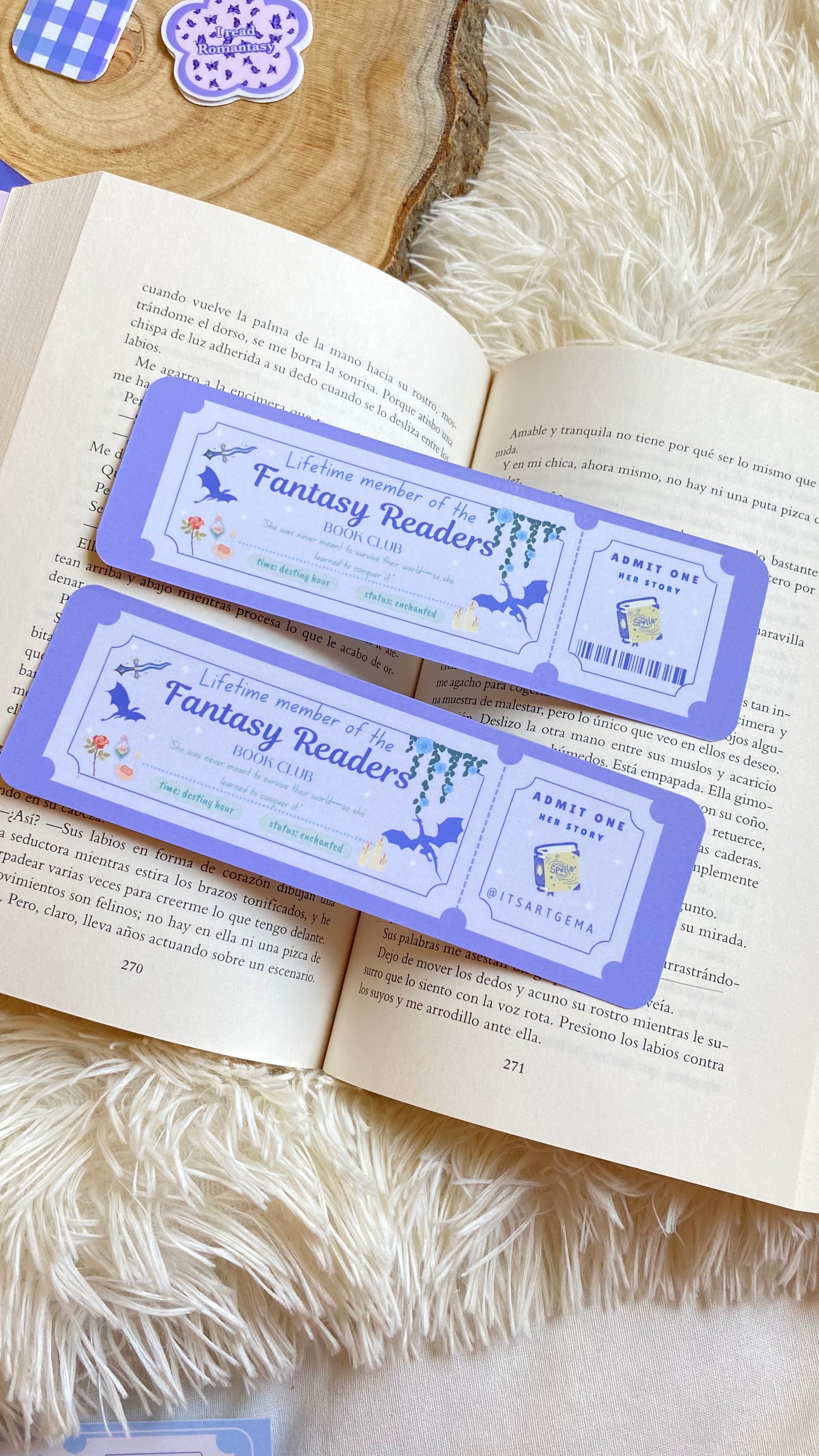 Trope Fantasy Reader Ticket Bookmark
