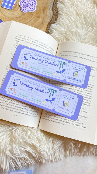 Trope Fantasy Reader Ticket Bookmark