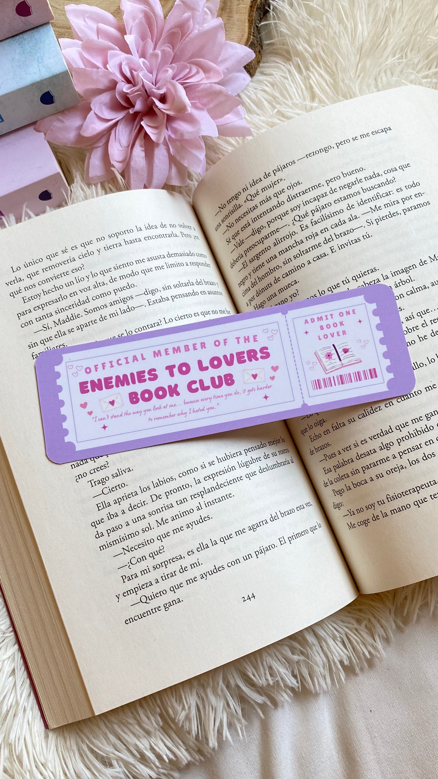 Enemies To Lovers Bookmark Ticket