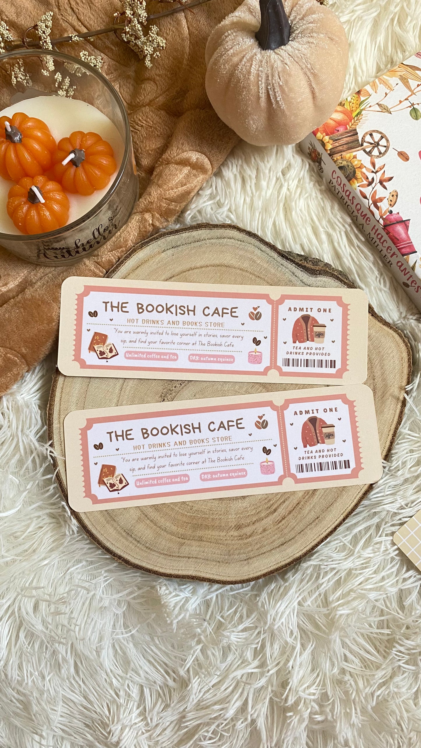 The bookish cafe Ticket Bookmark