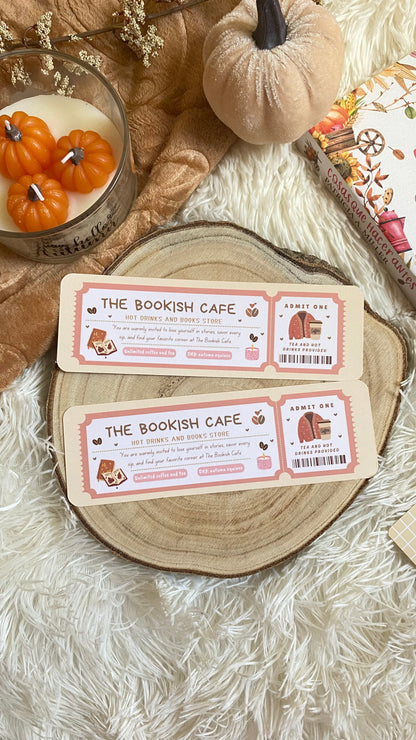 The bookish cafe Ticket Bookmark