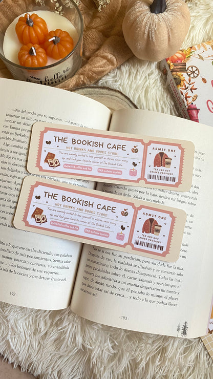 The bookish cafe Ticket Bookmark