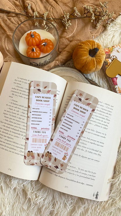 Cozy Receipt Bookmark