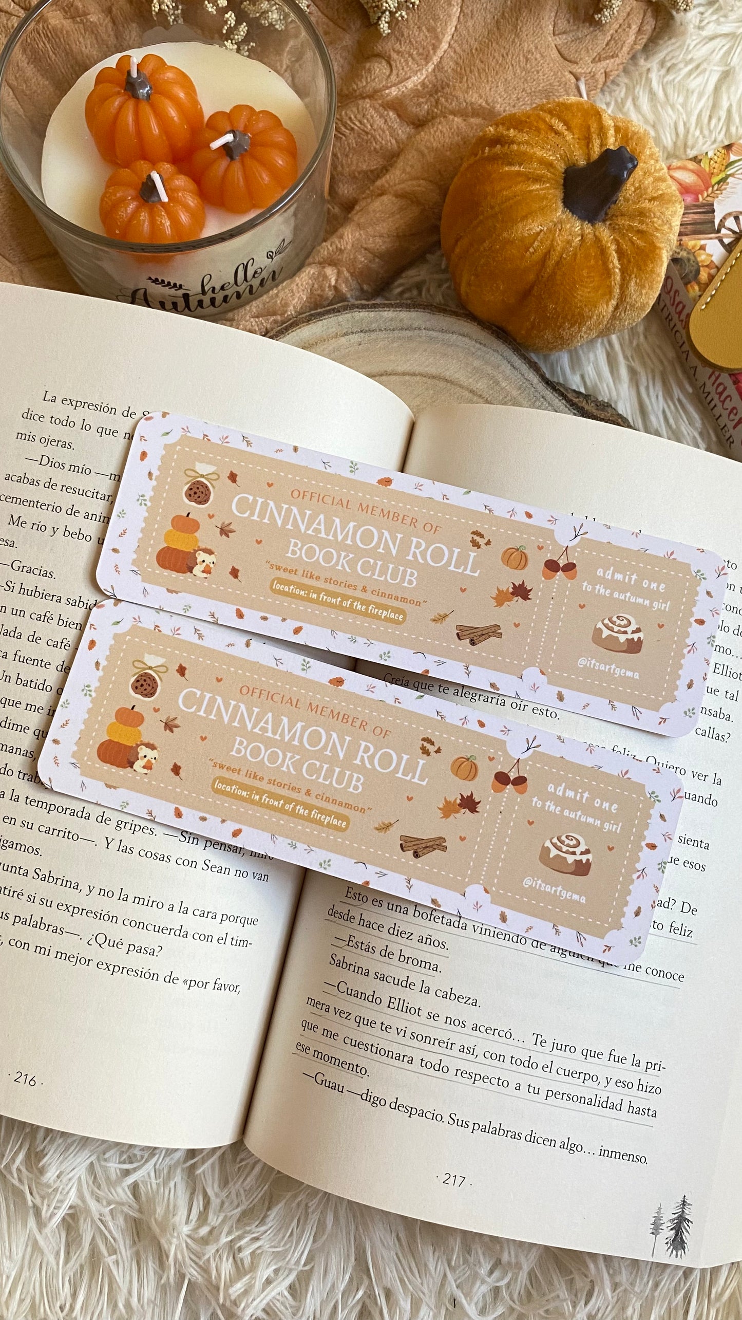 Cinnamon Roll Ticket Bookmark