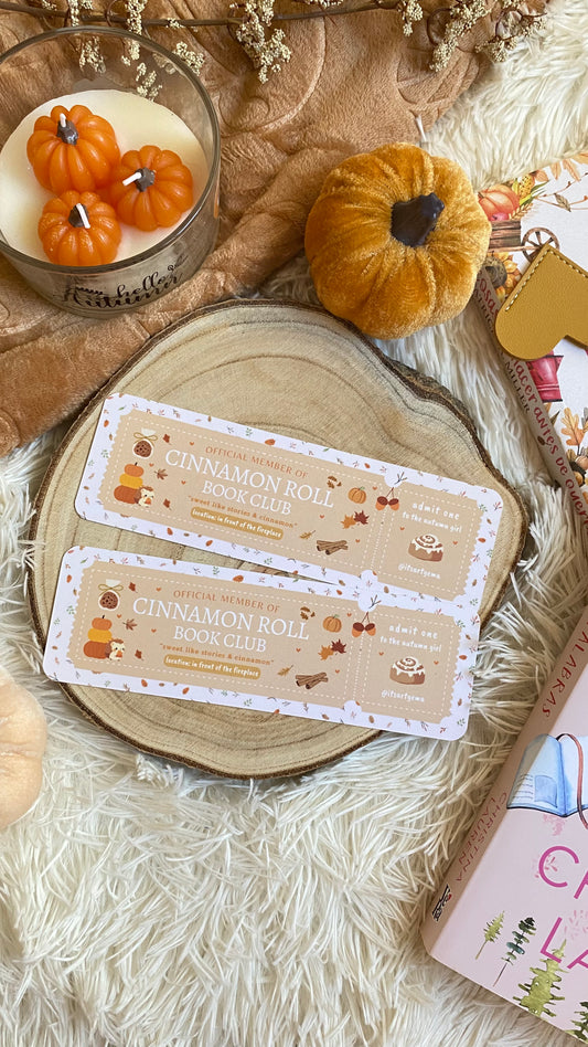 Cinnamon Roll Ticket Bookmark