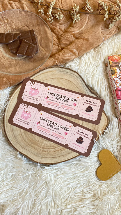 Chocolate Lovers Ticket Bookmark