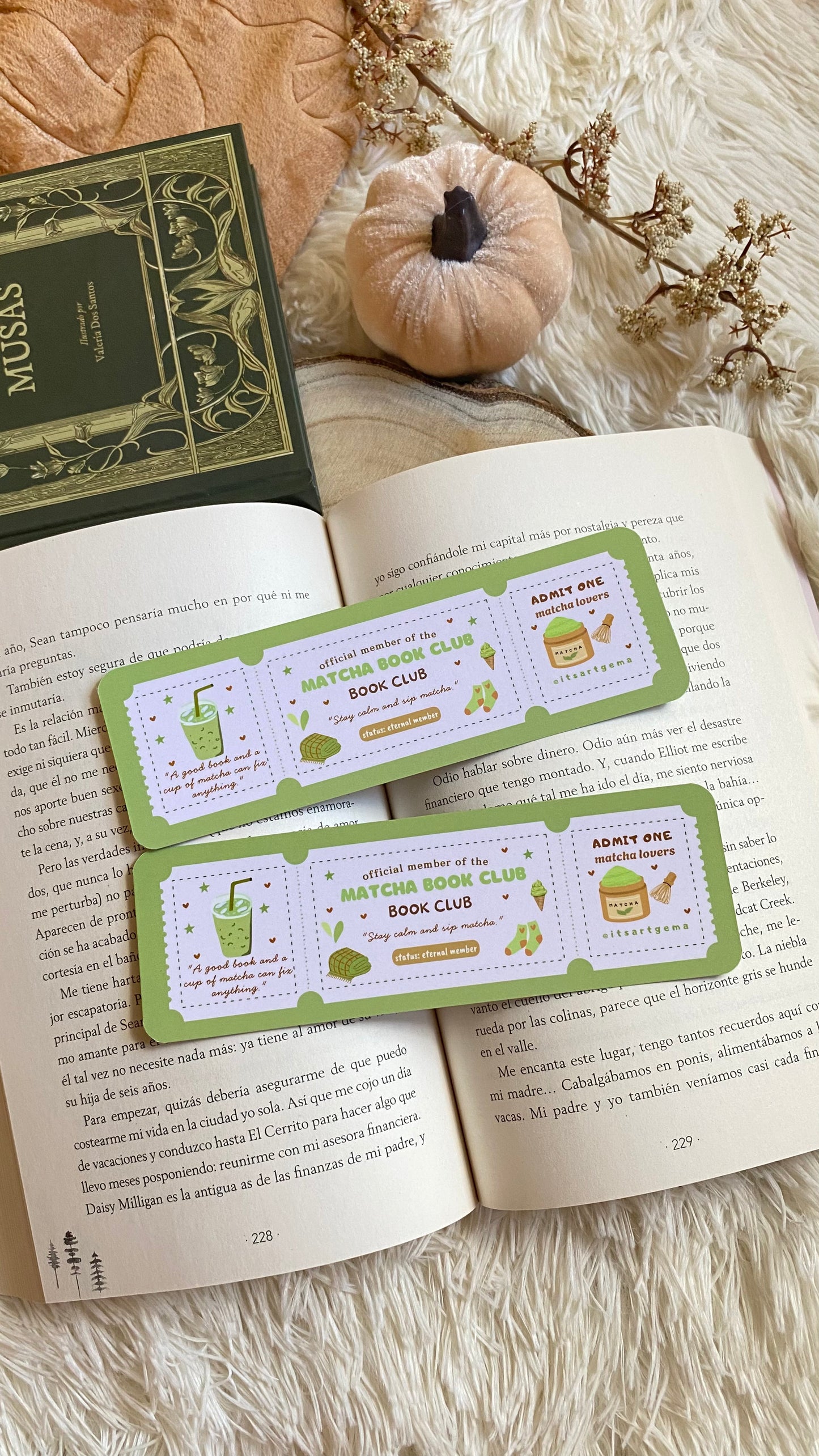 Matcha Ticket Bookmark