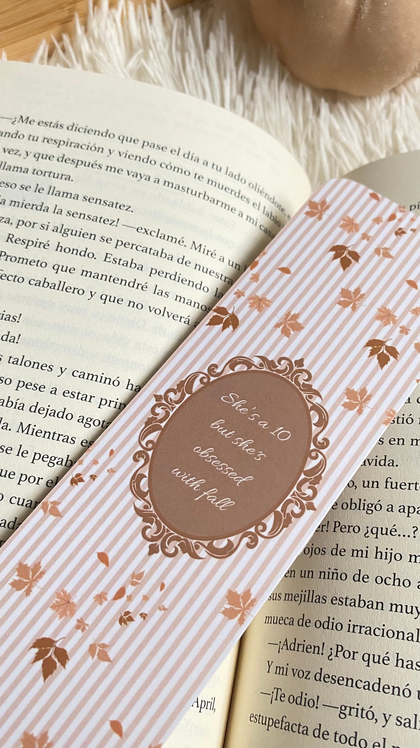 Vintage Fall Girl Bookmark