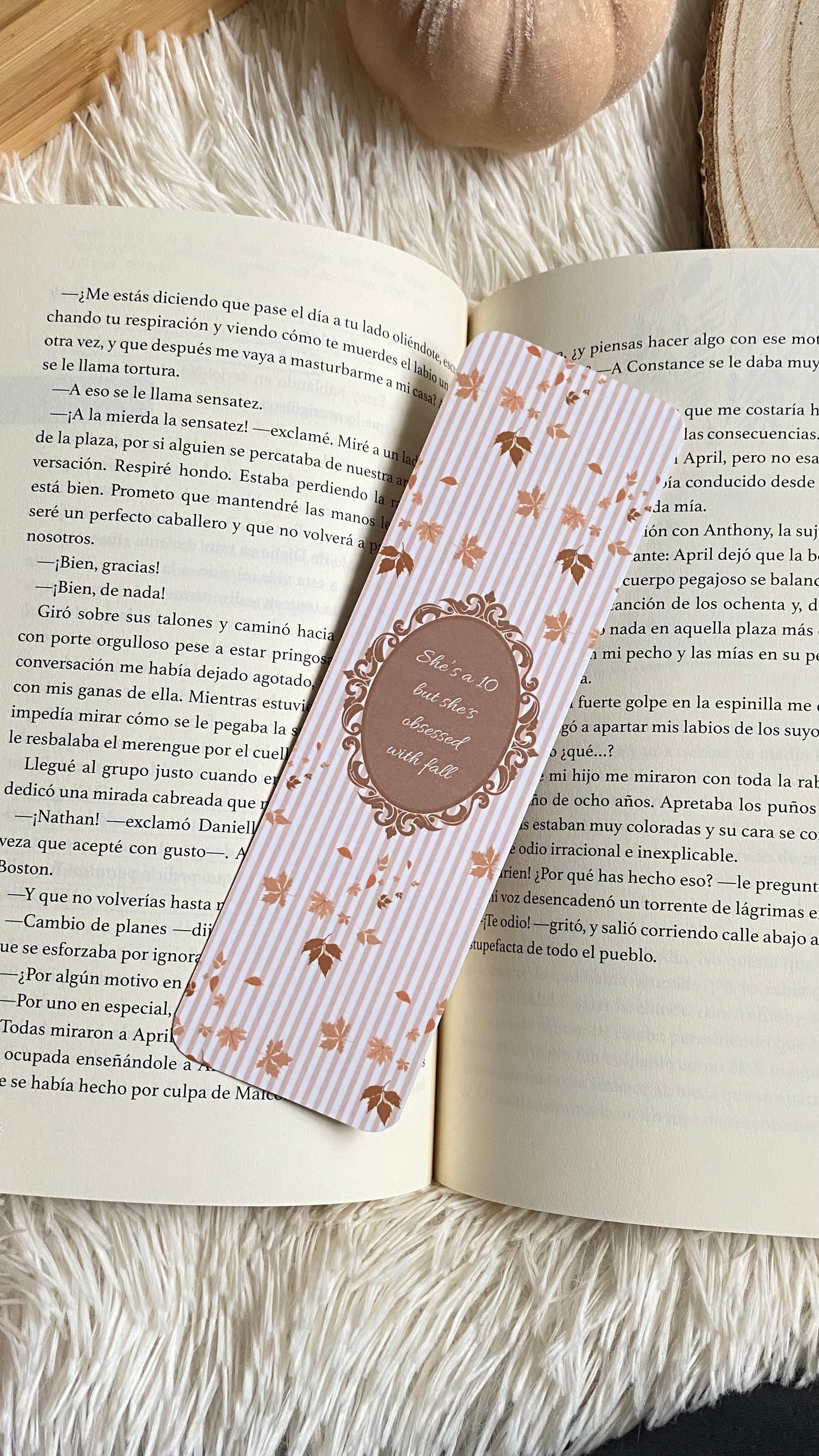 Vintage Fall Girl Bookmark