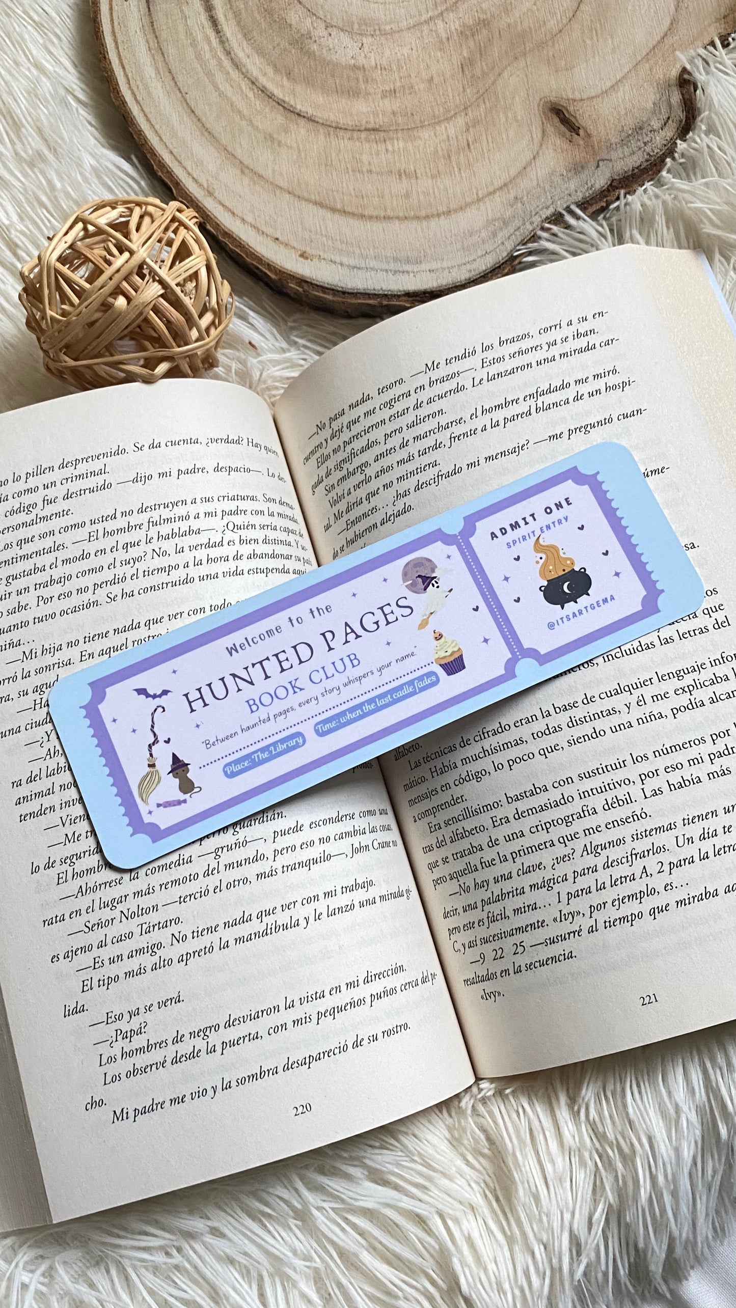 Hunted Pages Bookmark Ticket