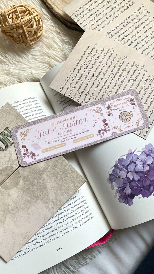 Jane Austen Bookmark Ticket