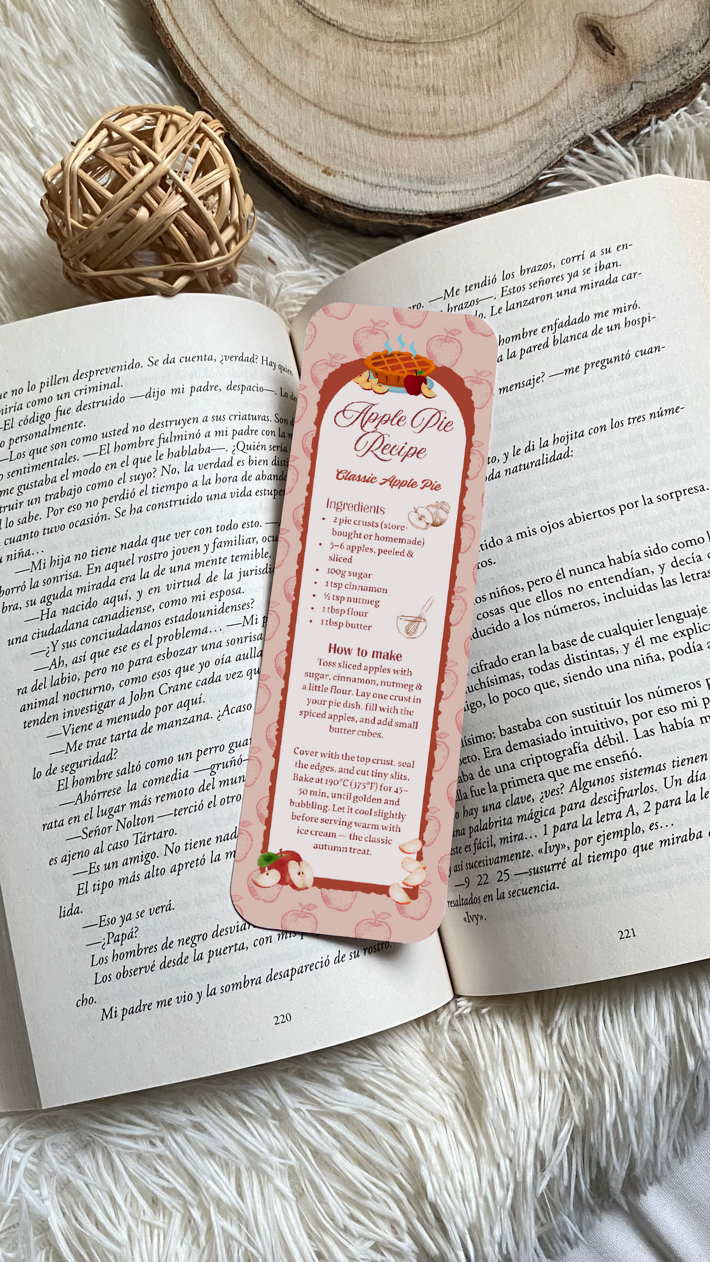 Recipe Autumn Bookmark