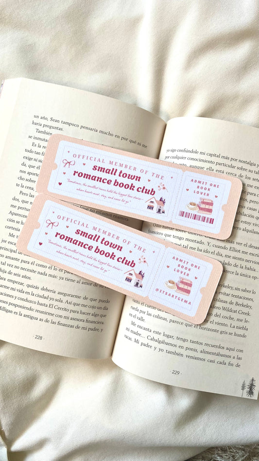 Small Town Romance Bookmark Ticket